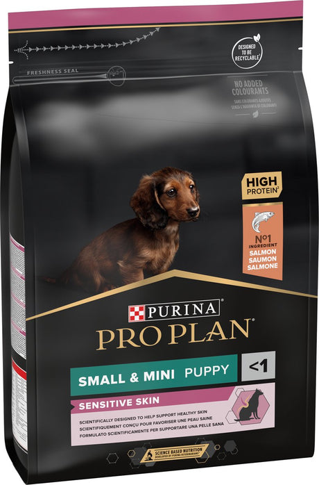Pro Plan Hundewelpe kleine Minirasse empfindliche Haut – Hundefutter – Lachs 3 kg