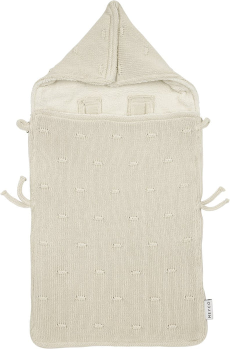 Meyco knots teddy voetenzak - 40 x 82 cm - soft sand