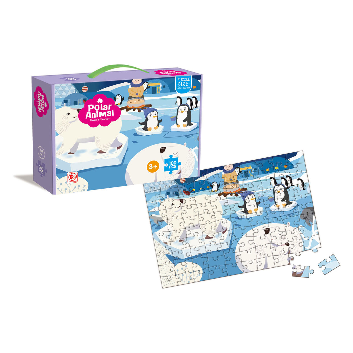 Lobbes Toys zB Kinderpuzzle Südpol, 100 Teile.