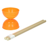 Gekleurde diabolo met stokken
