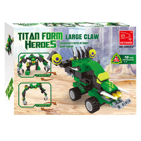 Lobbes speelgoed bv lobbes bouwset titan transformeer robot groen 76-delig speelgoed.