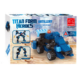 Lobbes speelgoed bv lobbes bouwset transformeerbare robot titan blauw 71-delig speelgoed.