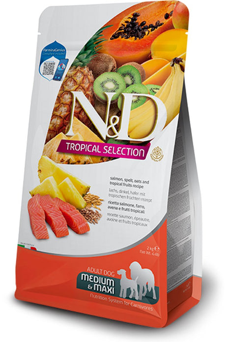 Farmina Tierfutter Farmina n d Tropical Adult Dog Medium Maxi – Lachs – 10 kg