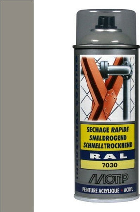 Motip Industrie-Acryllack Hochglanz RAL 7030 Blaugrau – 400 ml