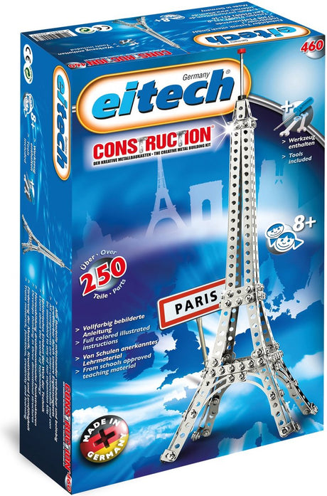Eitech ® Baukasten – Eiffelturm 45 cm – 250-teilig – Metallbausatz mit Werkzeug – Konstruktionsspielzeug – ab 8 Jahren