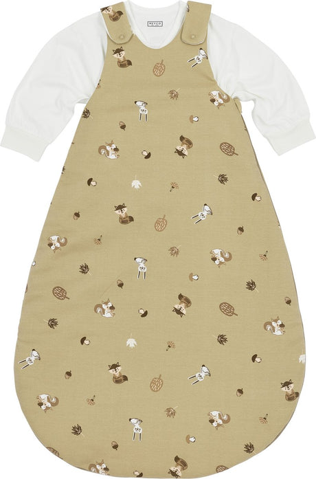 Meyco Baby Waldtiere Babyschlafsack rund zweiteilig – Sand – 62 68 – 2,5 Tog