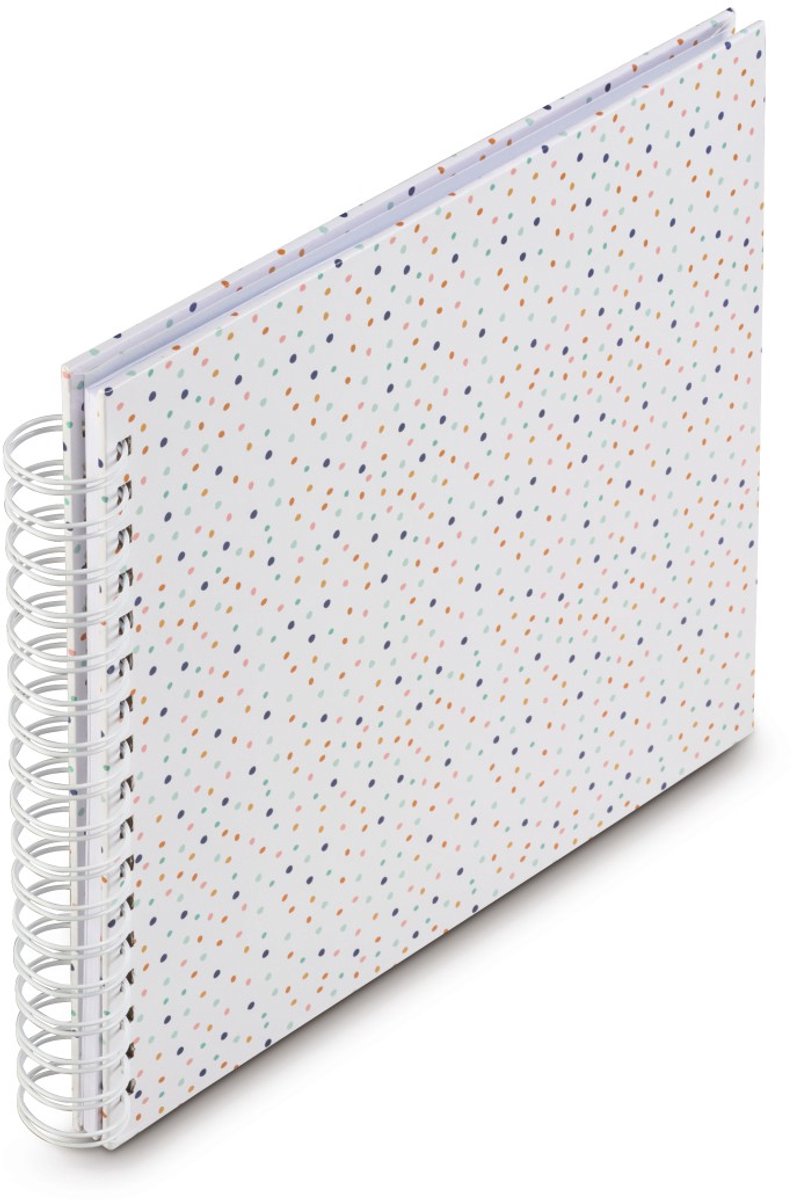 Hama Spiralalbum Konfetti, 28x24 cm, 50 weiße Seiten