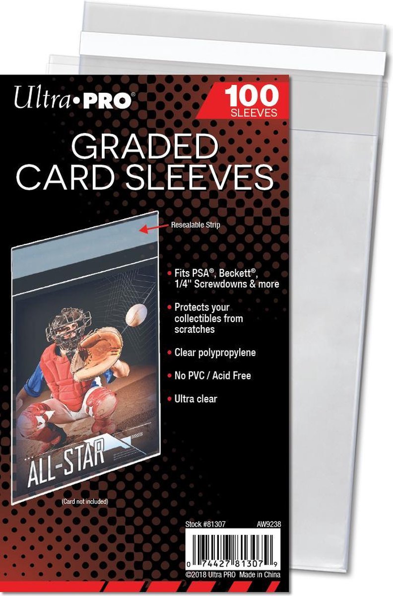 Ultra pro graded card sleeves resealable