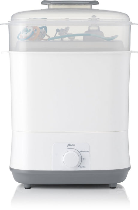 Alecto bf55 – elektrischer Dampfsterilisator mit Trocknungsfunktion – weiß