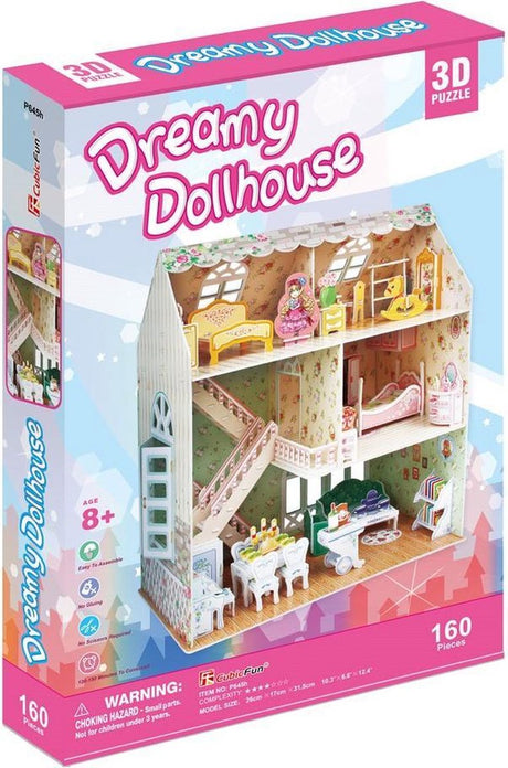 Kubisches lustiges 3D-Puzzle-Puppenhaus verträumt – 160 Teile – Spielzeug.