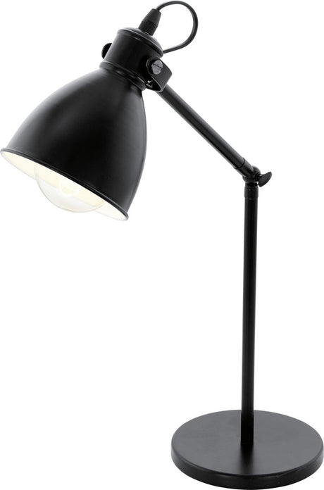 Eglo priddy tafellamp - e27 - 42,5 cm - zwart wit