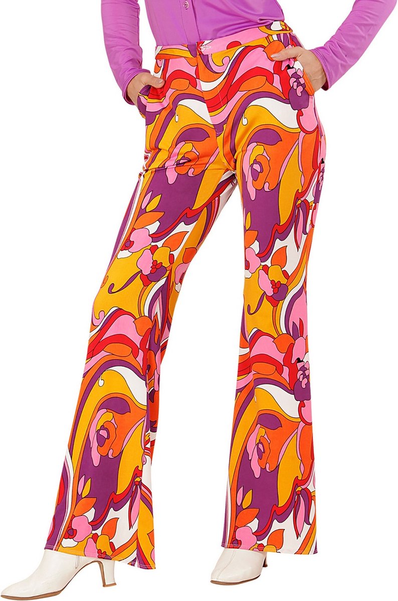 Widmann jaren 70 disco broek groovy orchidee