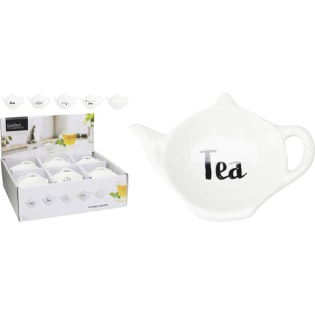 Excellent Houseware Teebeutelhalter 4-fach sortiert | 4 Stück