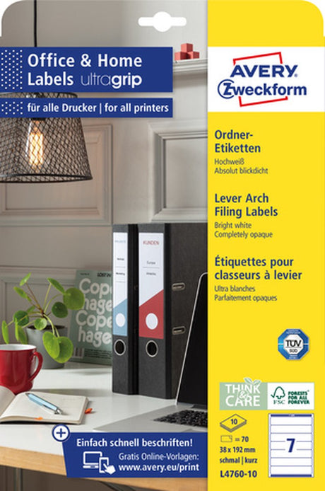 Rückenetiketten Avery L4760-10 192 x 38