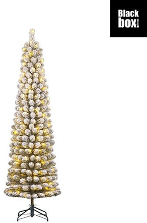 Black box charlton pilar x-mas tree led green frosted warm white 160l tips 362 with timer dimmer - h215xd56cm