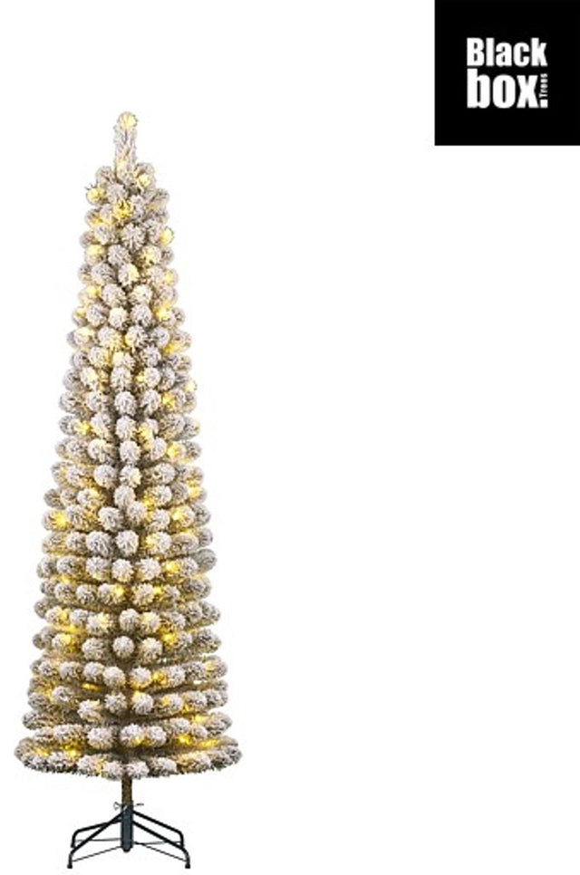 Black box charlton pilar x-mas tree led green frosted warm white 160l tips 362 with timer dimmer - h215xd56cm