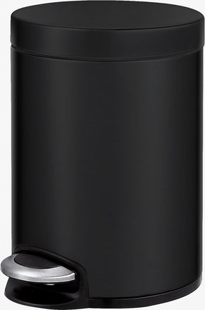 Eko - serene pedaalemmer 5 liter - steel plastic - mat zwart - prullenbak