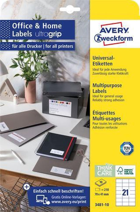 Avery-Etiketten 3481-10 70 x 41