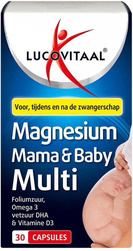 Lucovitaal magnesium mama baby multivitamine zwangerschap 30 capsules
