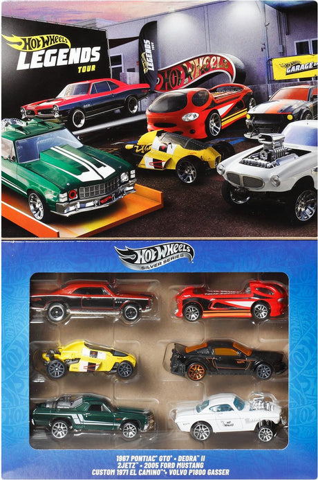 Hot Wheels Set mit 6 HW Legends-Fahrzeugen (Stile können variieren)
