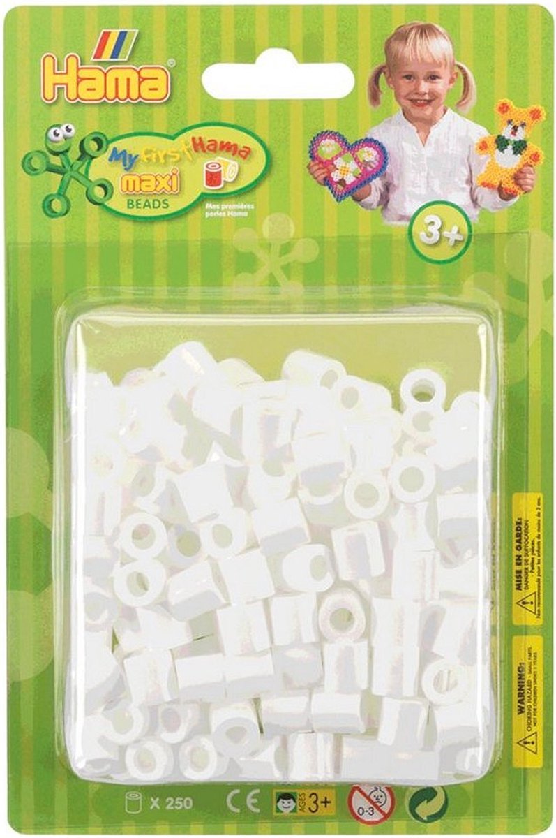 Hama Iron Perlen Maxi - White, 250st.