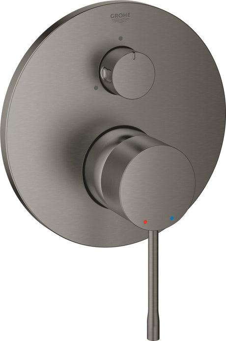 Grohe essence inbouw douchekraan - opbouwdeel - 3 uitgangen - geborsteld hard graphite (mat antraciet)