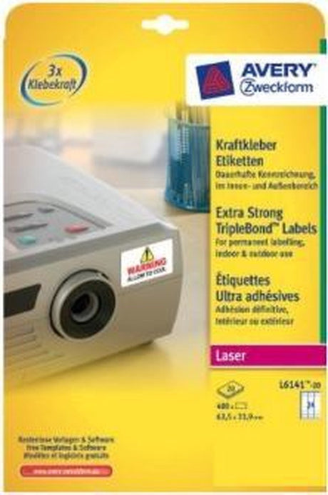 Spezialetiketten avery l6141-20 480 Stück