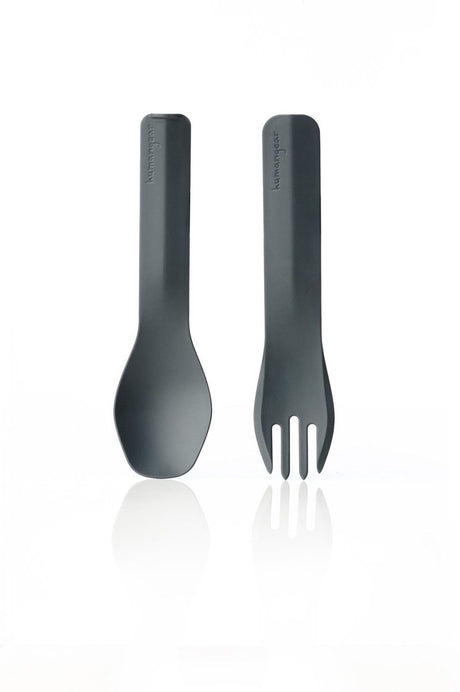 Human Gear – Duo – Grau – Besteck – wiederverwendbar – Campingbesteck