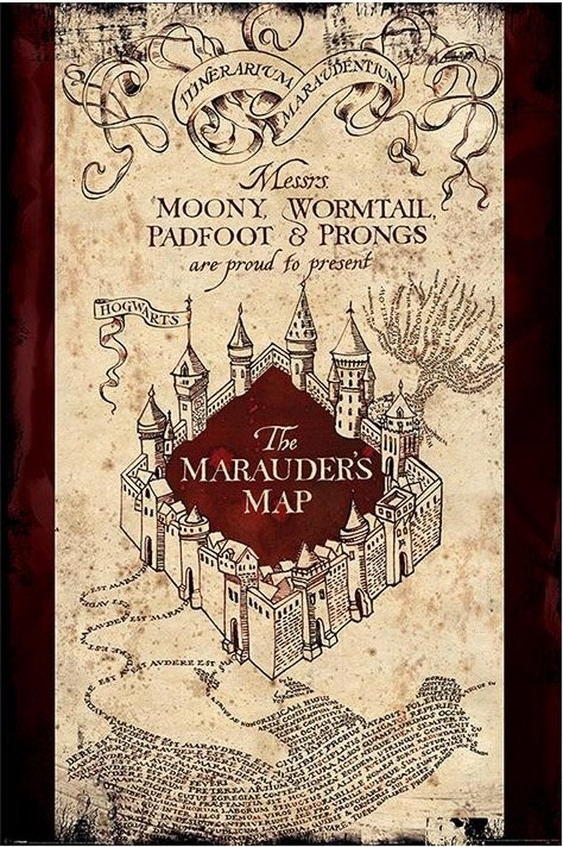 Harry Potter, die Rumtreiber, Kartenposter, 61 x 91,5 cm