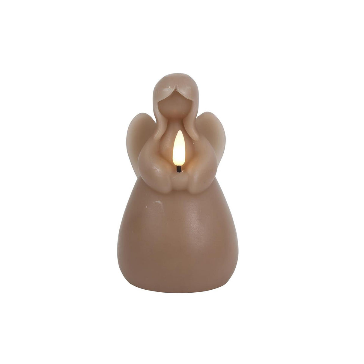 Countryfield LED Kerzenengel l Taupe 8,5x8,5x14,5cm