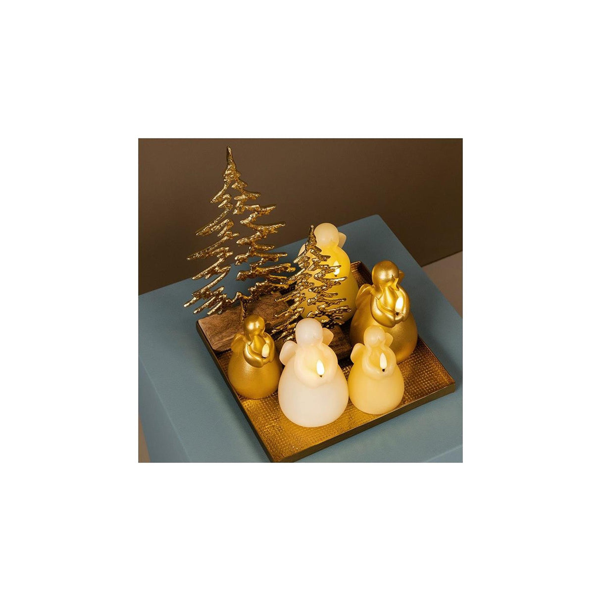 Countryfield LED-Kerze Engel creme 7x7x11,5cm
