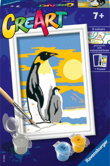 Ravensburger Kreart Gemälde bei Nummer - Penguin -Familie