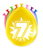 Paperdreams happy party ballonnen - 7 jaar - pak a 8 stuks latex