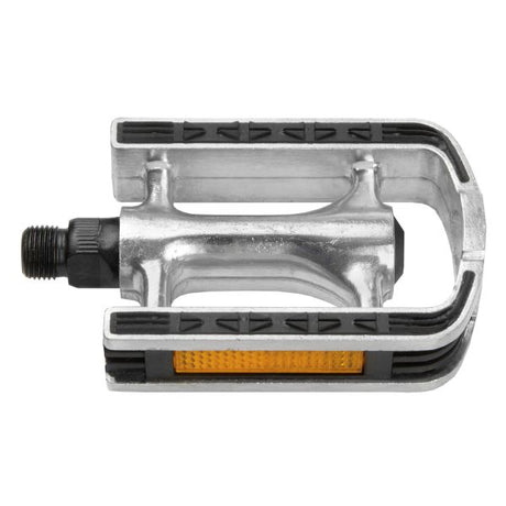 M-Wellen-Pedal-Set-Aluminium mit Gummi-Anti-Schicht-Schicht Silber