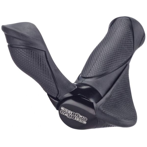 Ergotec Griffpaar mf2 klein Kraton Aluminium 130+130 mm - schwarz