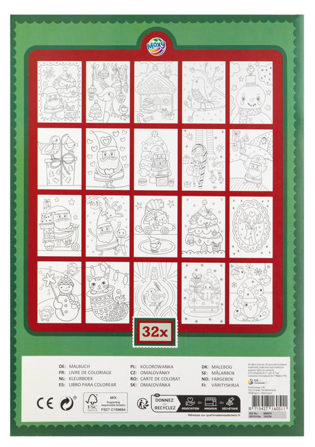 Moxy Malbuch Weihnachten A4 – 32 Blatt