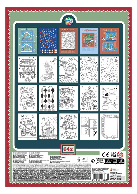 Moxy Weihnachts-Mal- und Aktivitätsbuch – 64 Seiten