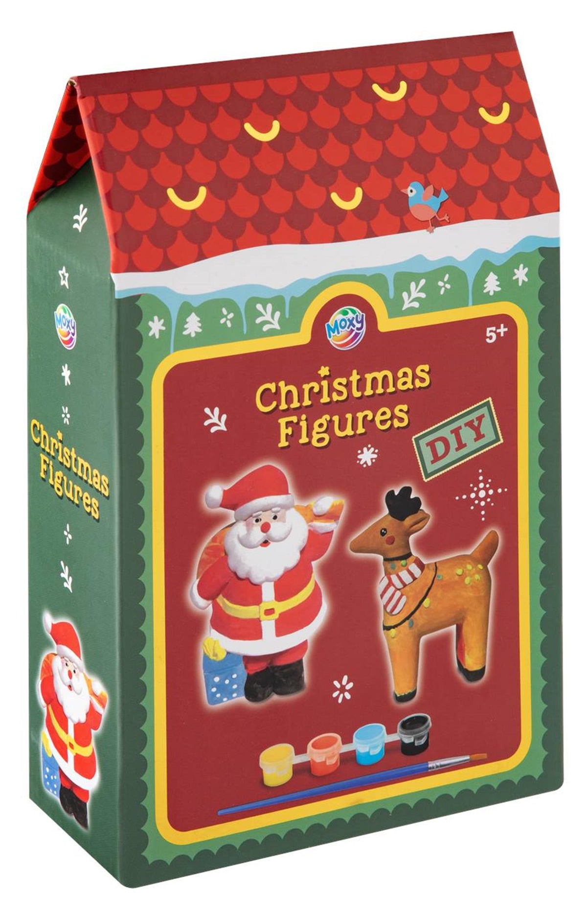 Moxy Selbstmaler Weihnachtsstatue 7cm, 2-teilig. 2 Arsch