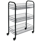 Tomado-metaltex siena Küchenwagen mit Rollen 41x23x63 cm schwarz