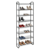 Metaltex Schuhregal 8 Ebenen 64x23x165 cm schwarz
