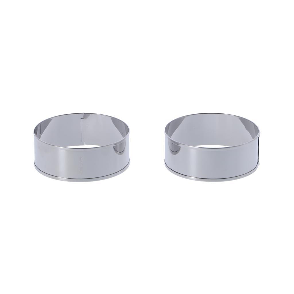 Metaltex Backringe 8,5x3,2 cm, 2 Stück Edelstahl