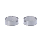 Metaltex Backringe 8,5x3,2 cm, 2 Stück Edelstahl