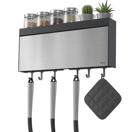 Metaltex Küchenhelfer Tango Küchenrollenhalter mit Schneidehilfe 38x6x17 cm Edelstahl grau
