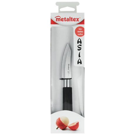 Metaltex Asia Büromesser 19 cm aus schwarzem Edelstahl