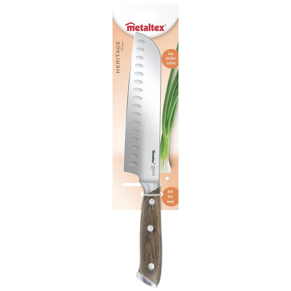 Metaltex Heritage Santokumesser 32 cm aus Holz und rostfreiem Stahl