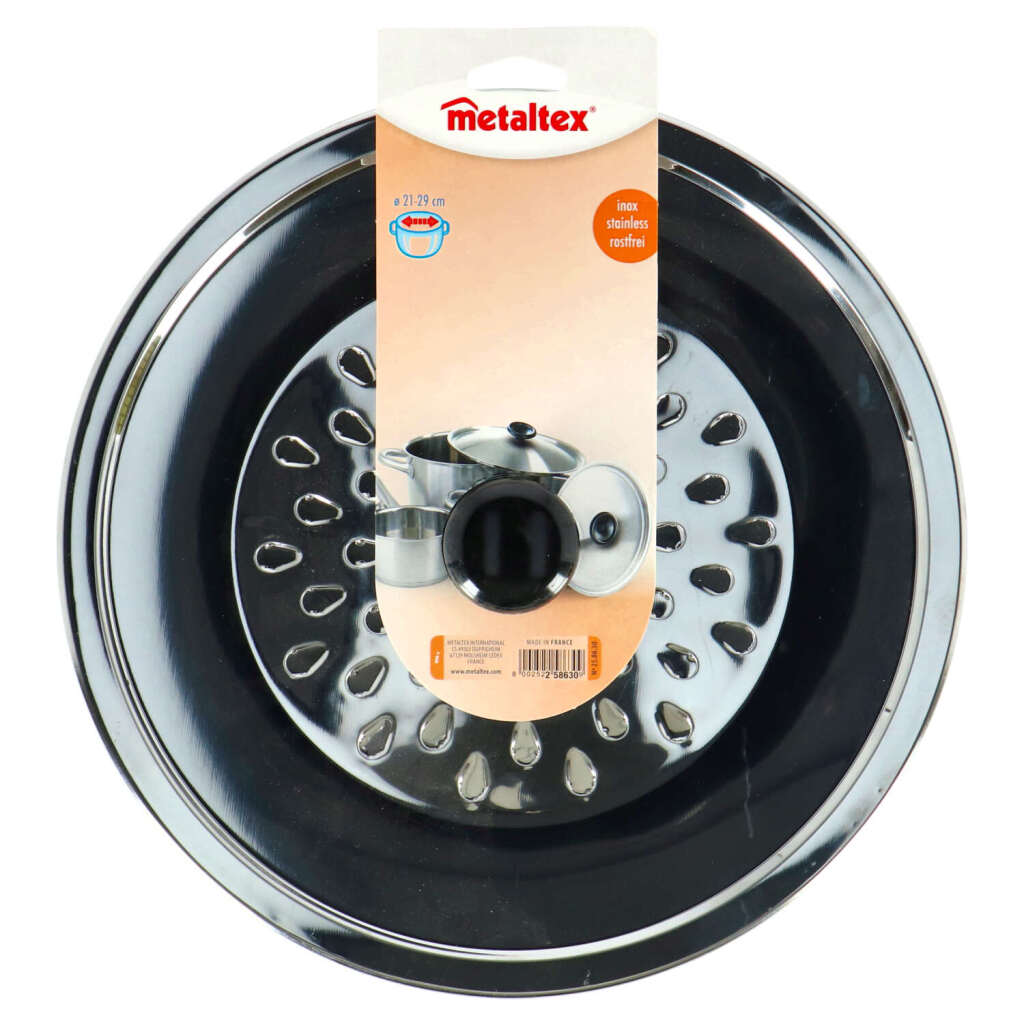 Metaltex Spritzschutzabdeckung 21-29 cm Edelstahl