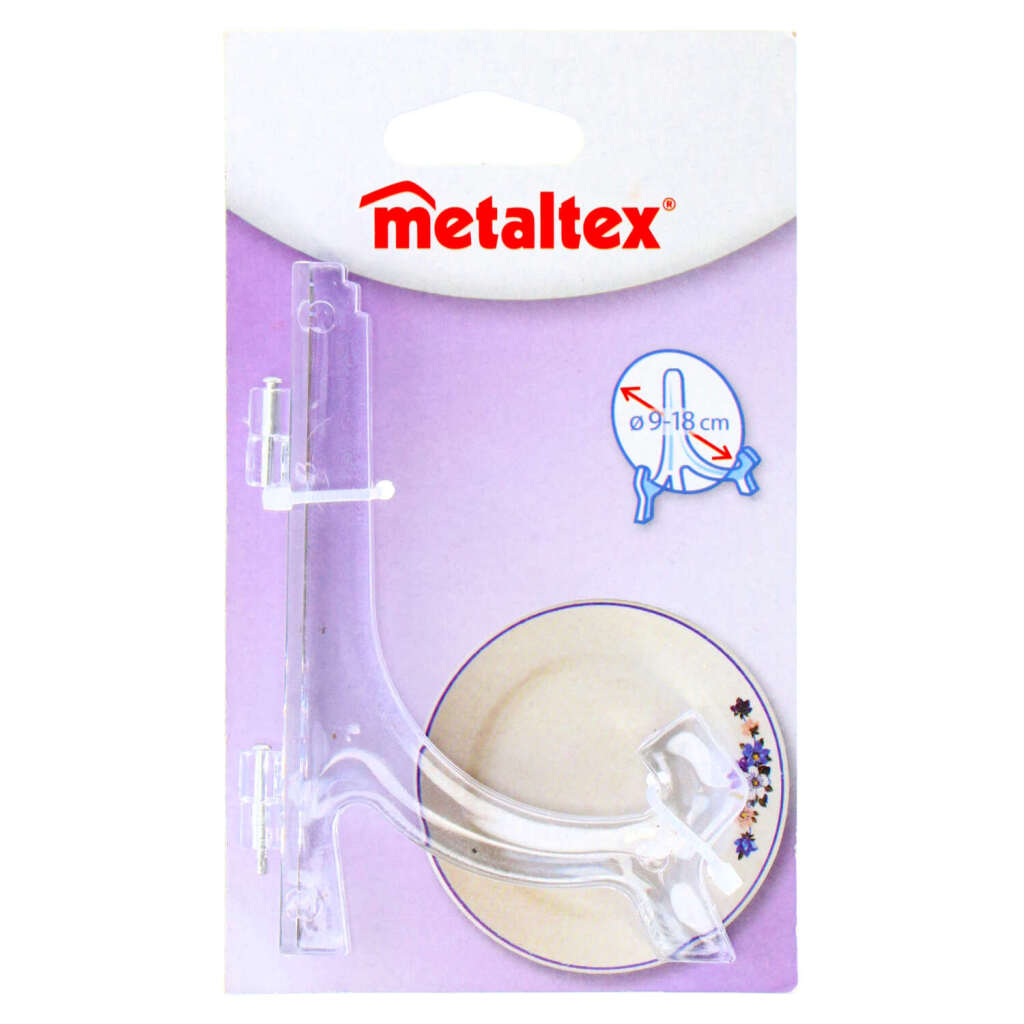Metaltex Tellerhalter 9-18 cm Acryl transparent