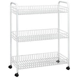 Tomado-Metaltex Grande Lagerregal auf Rollen 64x31x84 cm Silber