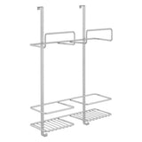 Metaltex platzsparendes Regal über der Tür für Reinigungsmittel, 30 x 46 x 12 cm, silberfarben