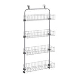 Metaltex Türregal 4 Ebenen 17x45x103 cm Silbermetall